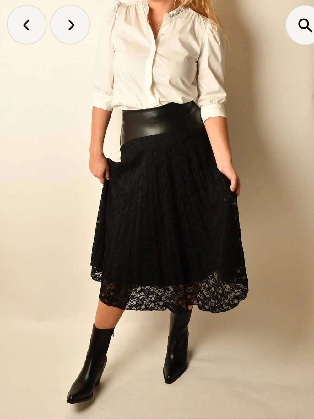NWT BISHOP + YOUNG Camille corset waist whimsigoth fairy goth lace midi skirt L